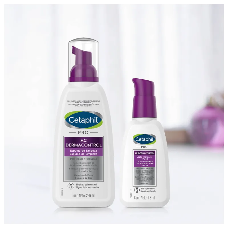 Cetaphil Pro AC Dermocontrol Pele Oleosa - Espuma de Limpeza Facial 236ml - Imagem 4